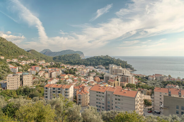 An,Elevated,View,Of,Petrovac,City,In,Montenegro.
