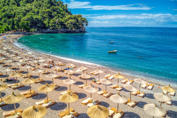 Luä?ice,Beach,In,Petrovac,,Montenegro